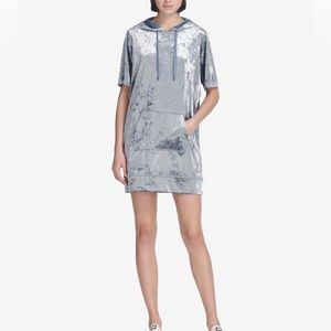 DKNY Sport crushed velvet hoodie